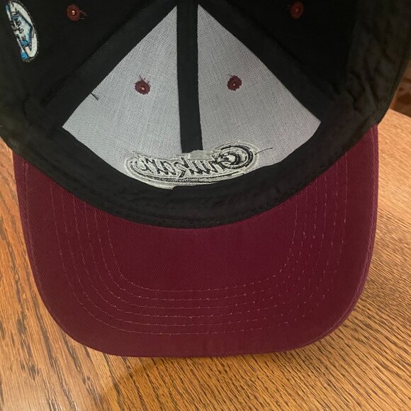 Men's Idaho Falls Chukars Black/Maroon Hook and Loop Baseball Hat Cap - Picture 8 of 10